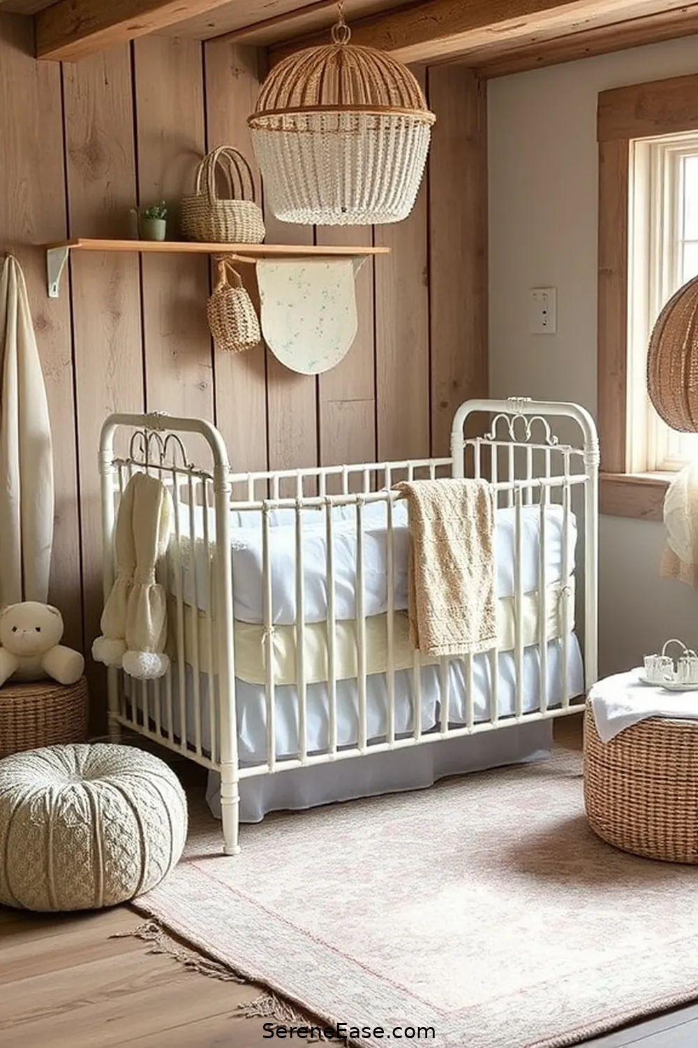 25 Ways to Incorporate Pastels Into Rustic Nursery Style 10 Choose a Vintage Crib for 25 Ways to Incorporate Pastels Into Rustic Nursery Style