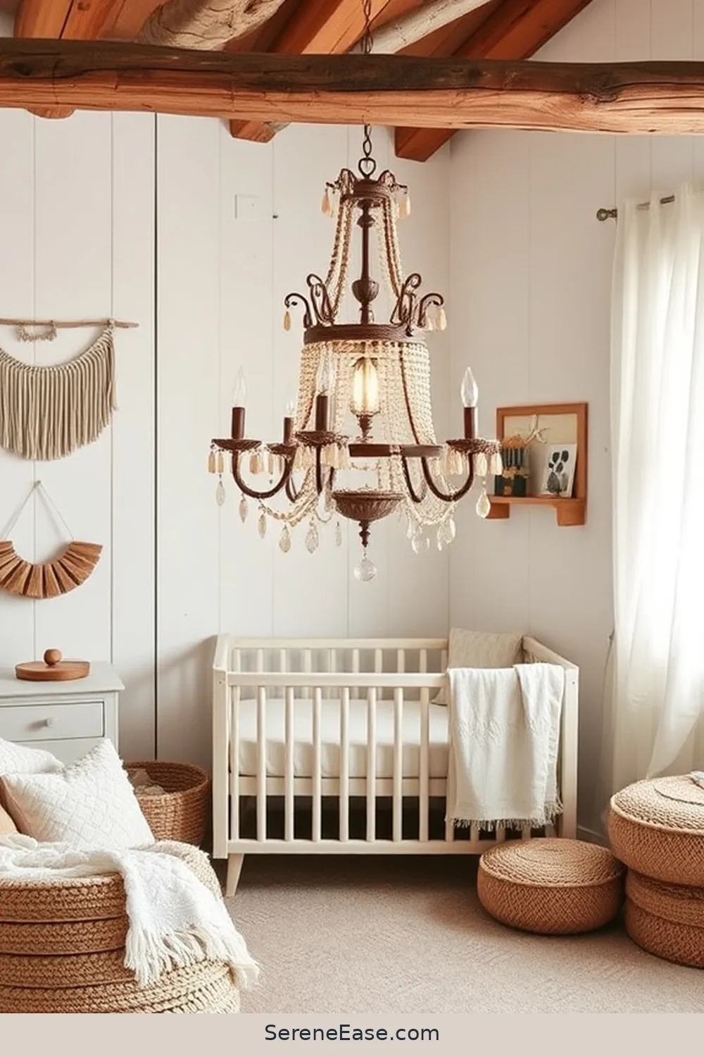 25 Ways to Incorporate Pastels Into Rustic Nursery Style 8 Install a Rustic Chandelier for 25 Ways to Incorporate Pastels Into Rustic Nursery Style