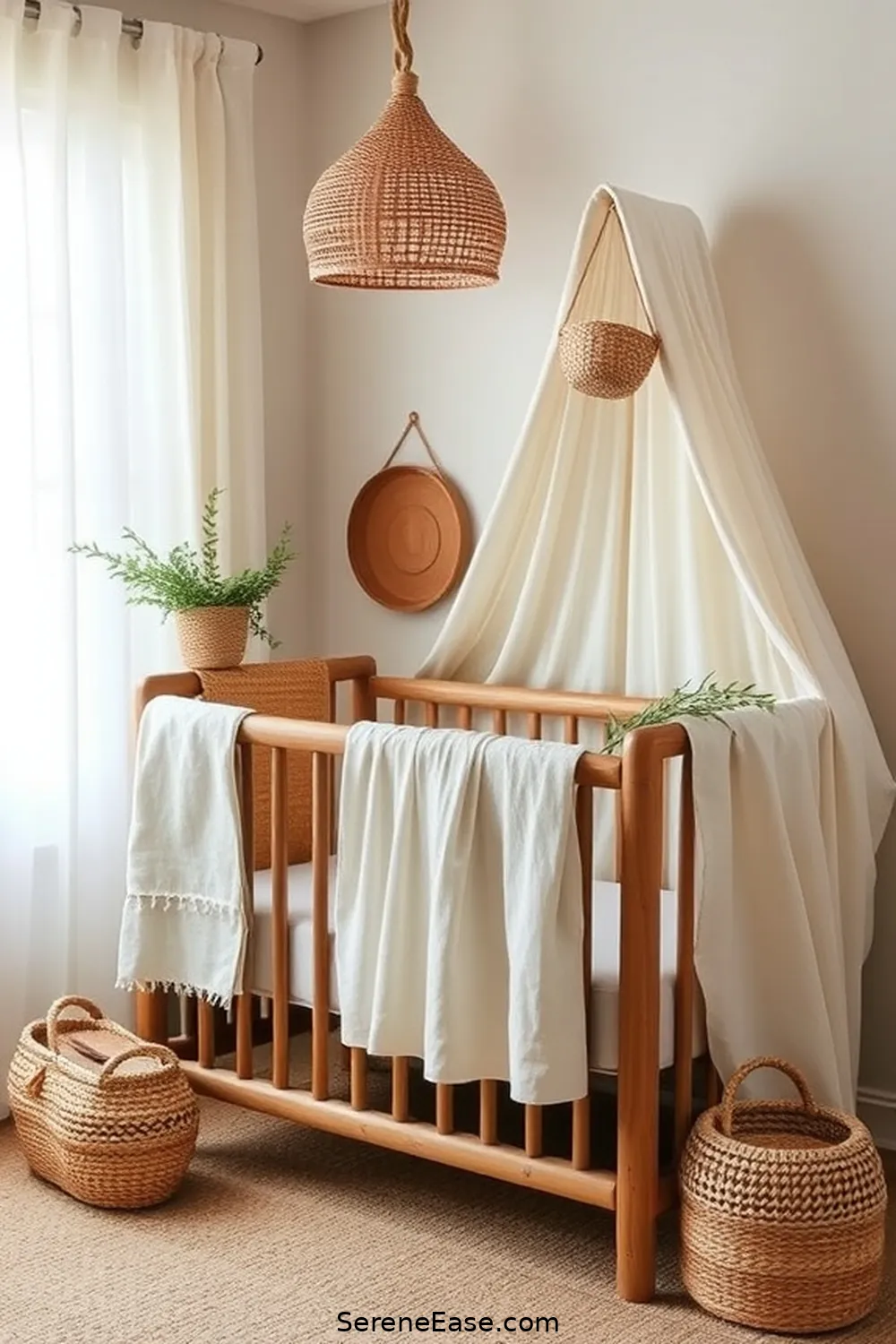 25 Ways to Incorporate Pastels Into Rustic Nursery Style 21 Use Natural Fiber Fabrics for 25 Ways to Incorporate Pastels Into Rustic Nursery Style