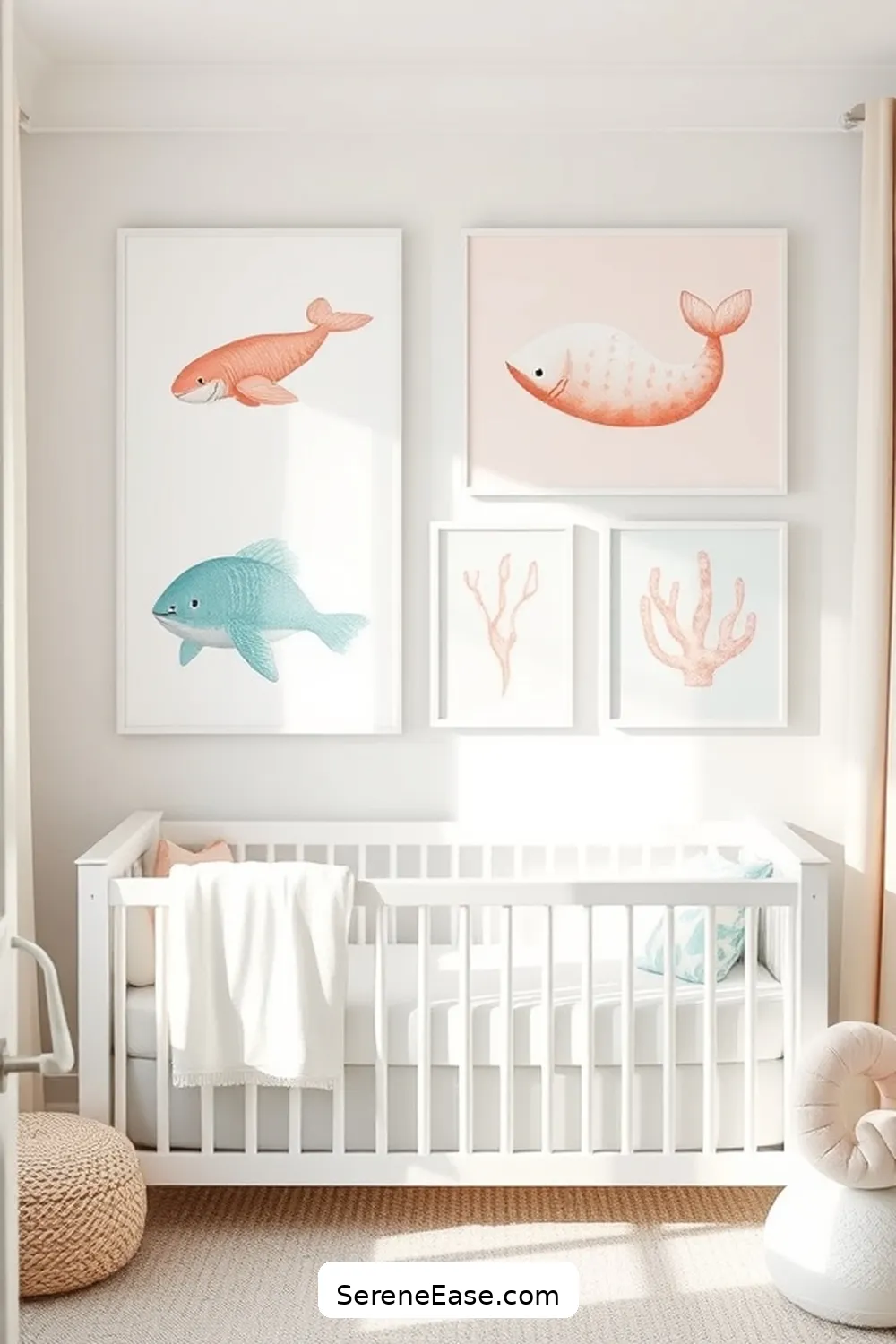 25 Ways to Incorporate Pastels in a Coastal Nursery Style 6 Hang Pastel Wall Art for 25 Ways to Incorporate Pastels in a Coastal Nursery Style