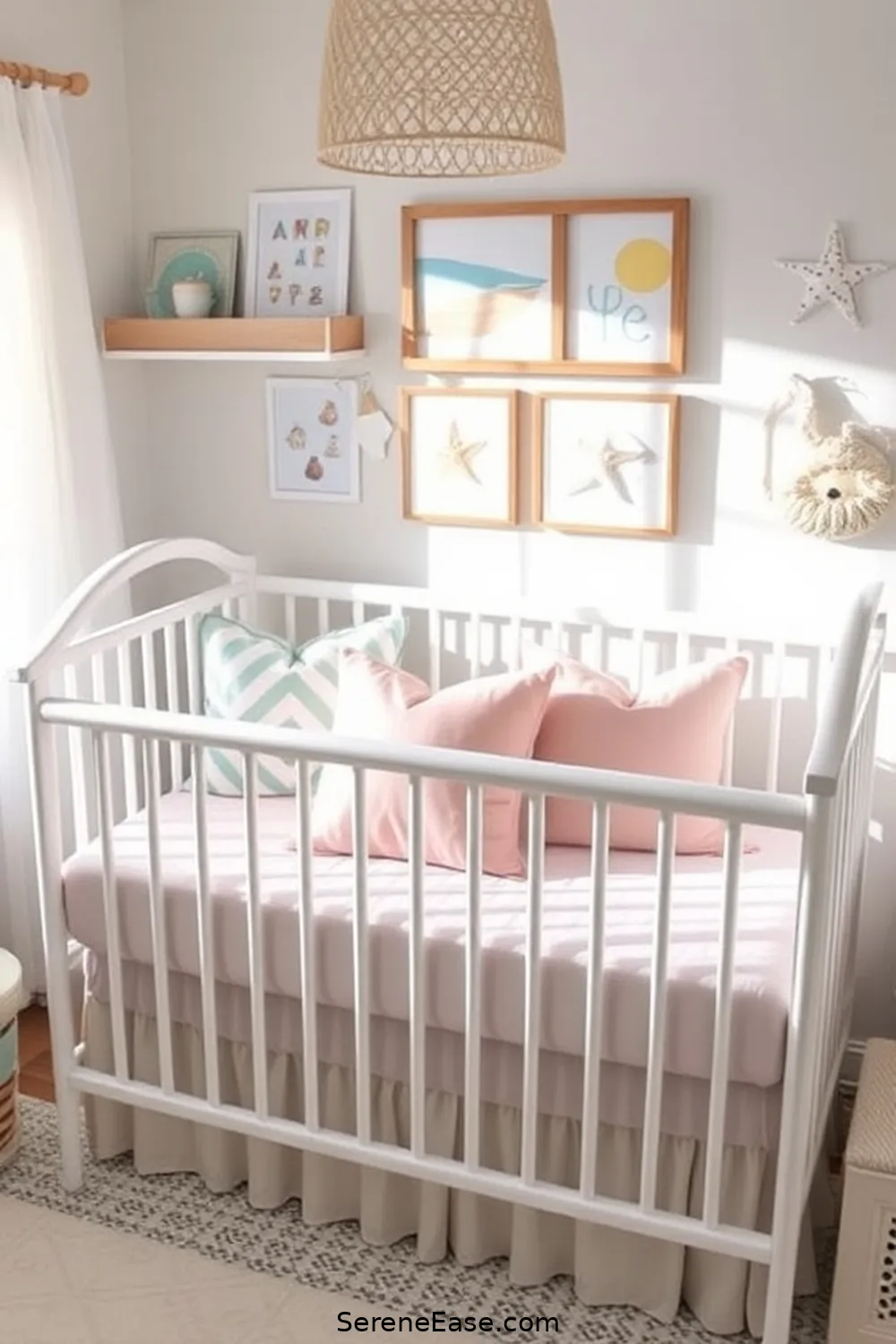 25 Ways to Incorporate Pastels in a Coastal Nursery Style 4 Incorporate Pastel Accent Pillows for 25 Ways to Incorporate Pastels in a Coastal Nursery Style