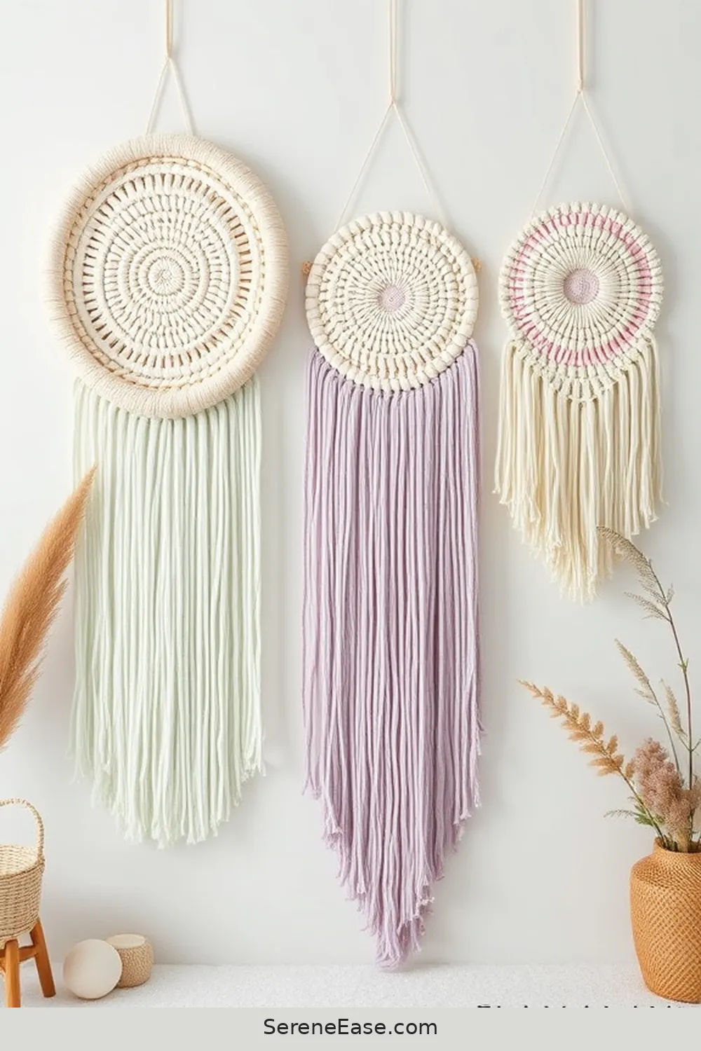 25 Ways to Incorporate Pastels in a Coastal Nursery Style 23 Incorporate Pastel Woven Wall Hangings for 25 Ways to Incorporate Pastels in a Coastal Nursery Style