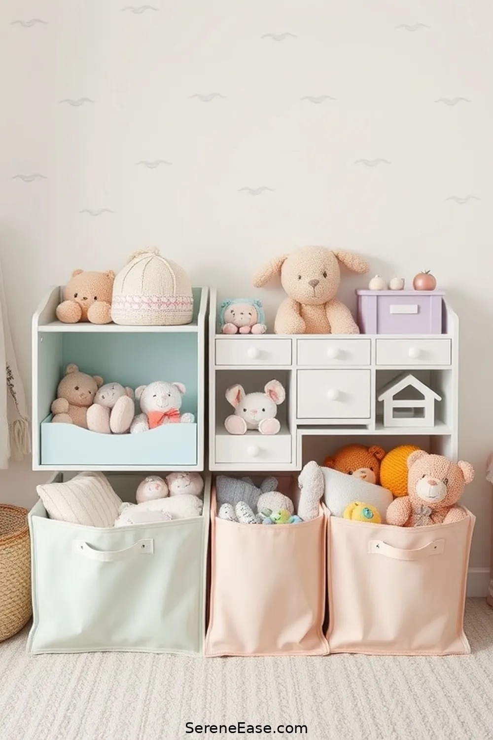 25 Ways to Incorporate Pastels in a Coastal Nursery Style 17 Select Pastel Toy Organizers for 25 Ways to Incorporate Pastels in a Coastal Nursery Style