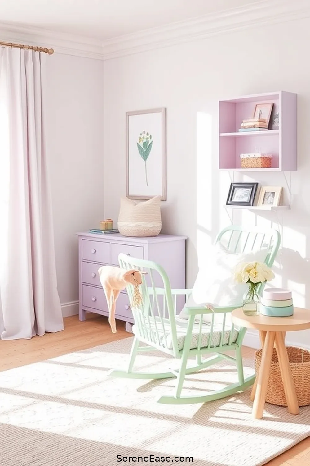 25 Ways to Incorporate Pastels in a Coastal Nursery Style 22 Use Pastel Accent Furniture for 25 Ways to Incorporate Pastels in a Coastal Nursery Style