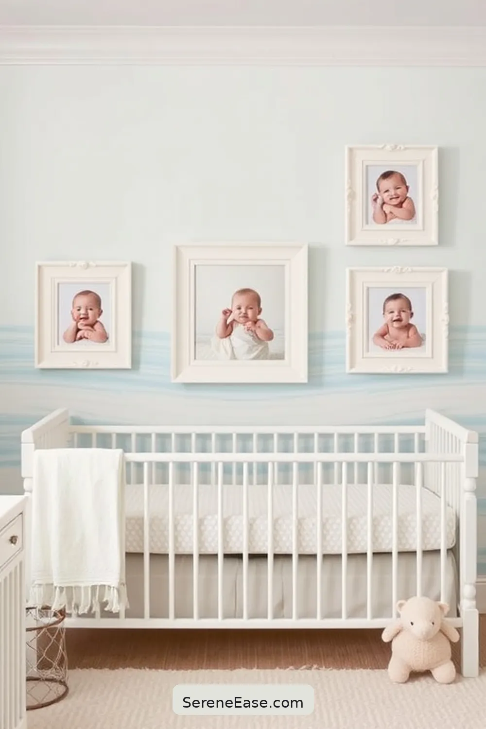 25 Ways to Incorporate Pastels in a Coastal Nursery Style 12 Use Pastel Picture Frames for Baby Photos for 25 Ways to Incorporate Pastels in a Coastal Nursery Style
