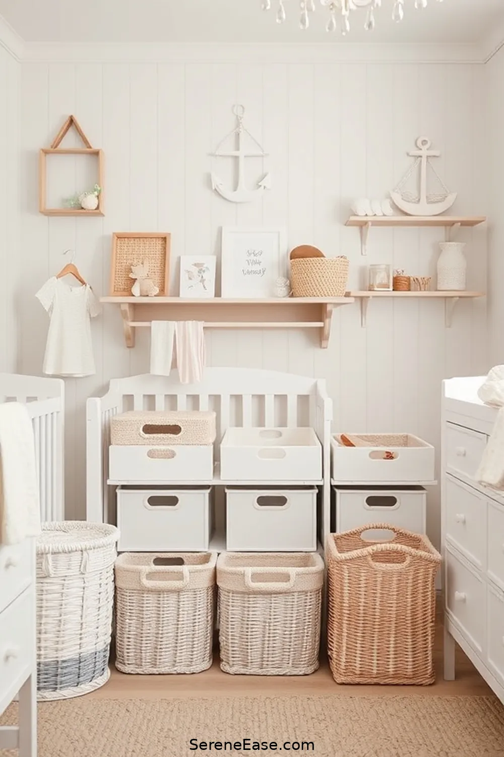25 Ways to Incorporate Pastels in a Coastal Nursery Style 8 Use Pastel Storage Bins and Baskets for 25 Ways to Incorporate Pastels in a Coastal Nursery Style