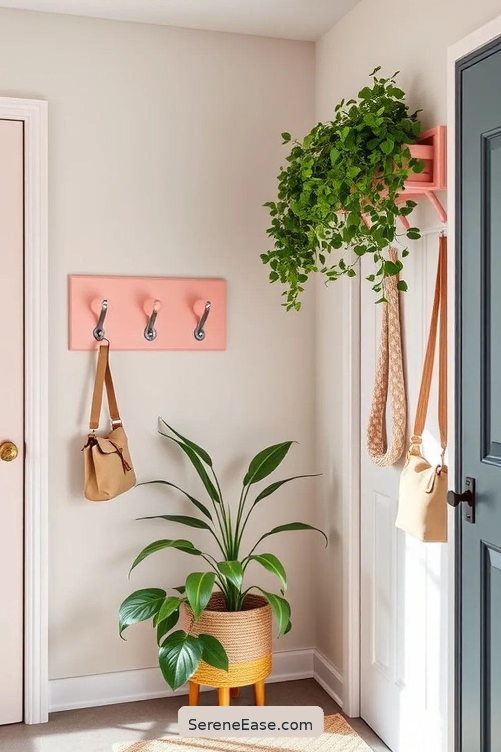 25 Ways to Incorporate Pastels in a Mid Century Modern Entryway Style 23 Add Pastel Hooks or Racks for 25 Ways to Incorporate Pastels in a Mid Century Modern Entryway Style