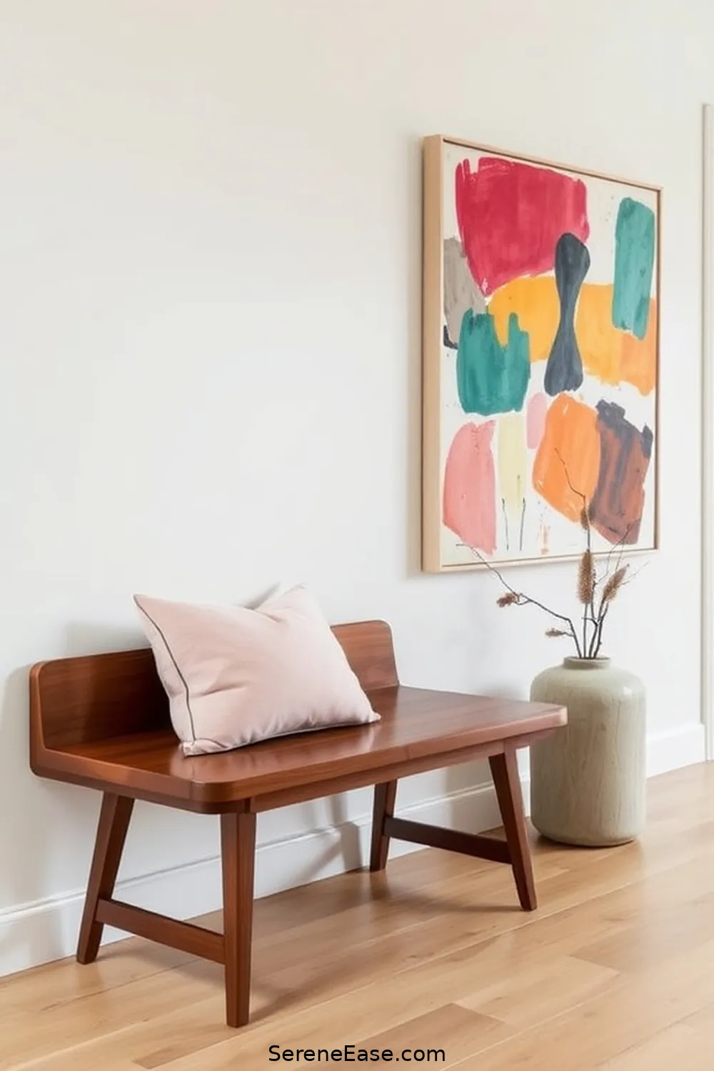 25 Ways to Incorporate Pastels in a Mid Century Modern Entryway Style 6 Add Pastel Throw Pillows for 25 Ways to Incorporate Pastels in a Mid Century Modern Entryway Style