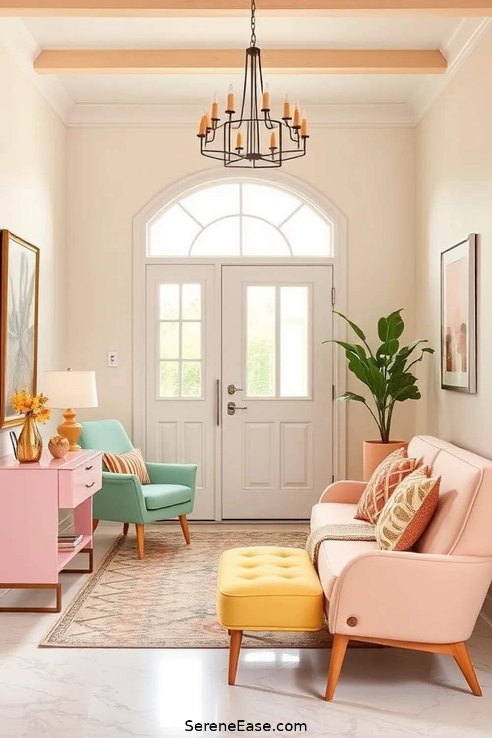25 Ways to Incorporate Pastels in a Mid Century Modern Entryway Style 2 Choose a Pastel Color Palette for 25 Ways to Incorporate Pastels in a Mid Century Modern Entryway Style