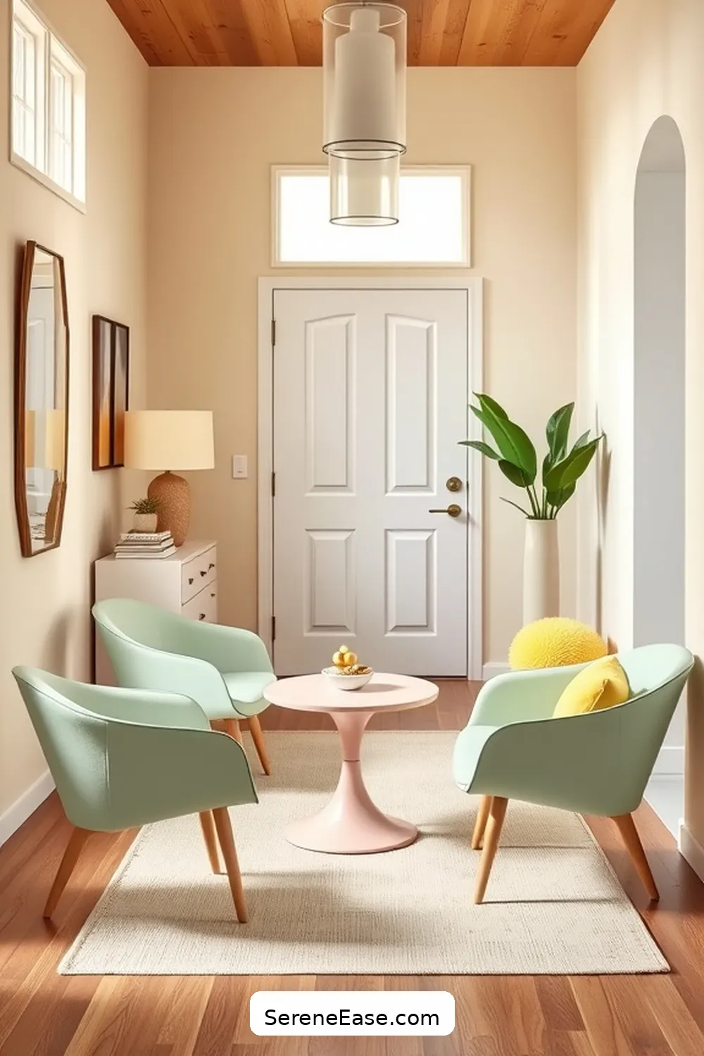 25 Ways to Incorporate Pastels in a Mid Century Modern Entryway Style 4 Incorporate Pastel Furniture for 25 Ways to Incorporate Pastels in a Mid Century Modern Entryway Style