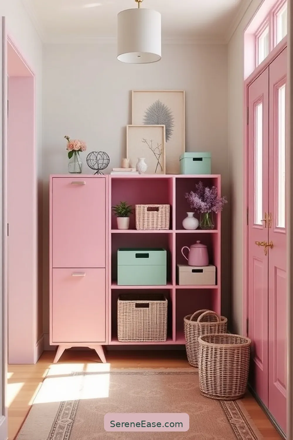 25 Ways to Incorporate Pastels in a Mid Century Modern Entryway Style 13 Incorporate Pastel Storage Solutions for 25 Ways to Incorporate Pastels in a Mid Century Modern Entryway Style