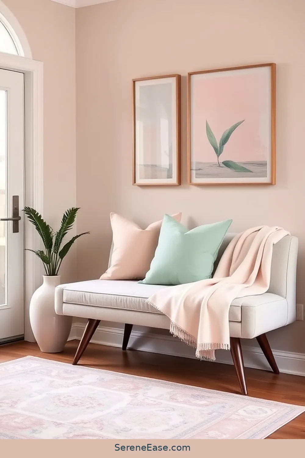 25 Ways to Incorporate Pastels in a Mid Century Modern Entryway Style 18 Incorporate Pastel Textiles for 25 Ways to Incorporate Pastels in a Mid Century Modern Entryway Style