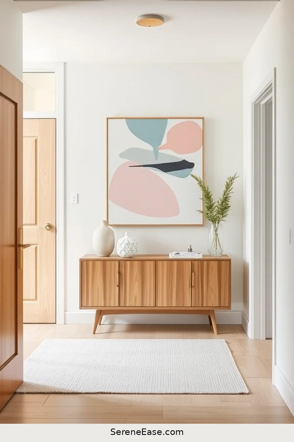 25 Ways to Incorporate Pastels in a Mid Century Modern Entryway Style 26 Use Pastel Artwork or Prints for 25 Ways to Incorporate Pastels in a Mid Century Modern Entryway Style