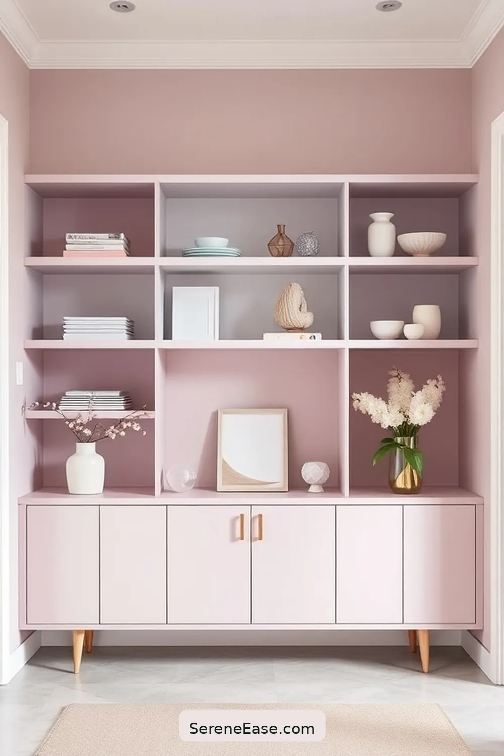 25 Ways to Incorporate Pastels in a Mid Century Modern Entryway Style 16 Use Pastel Shelving for 25 Ways to Incorporate Pastels in a Mid Century Modern Entryway Style