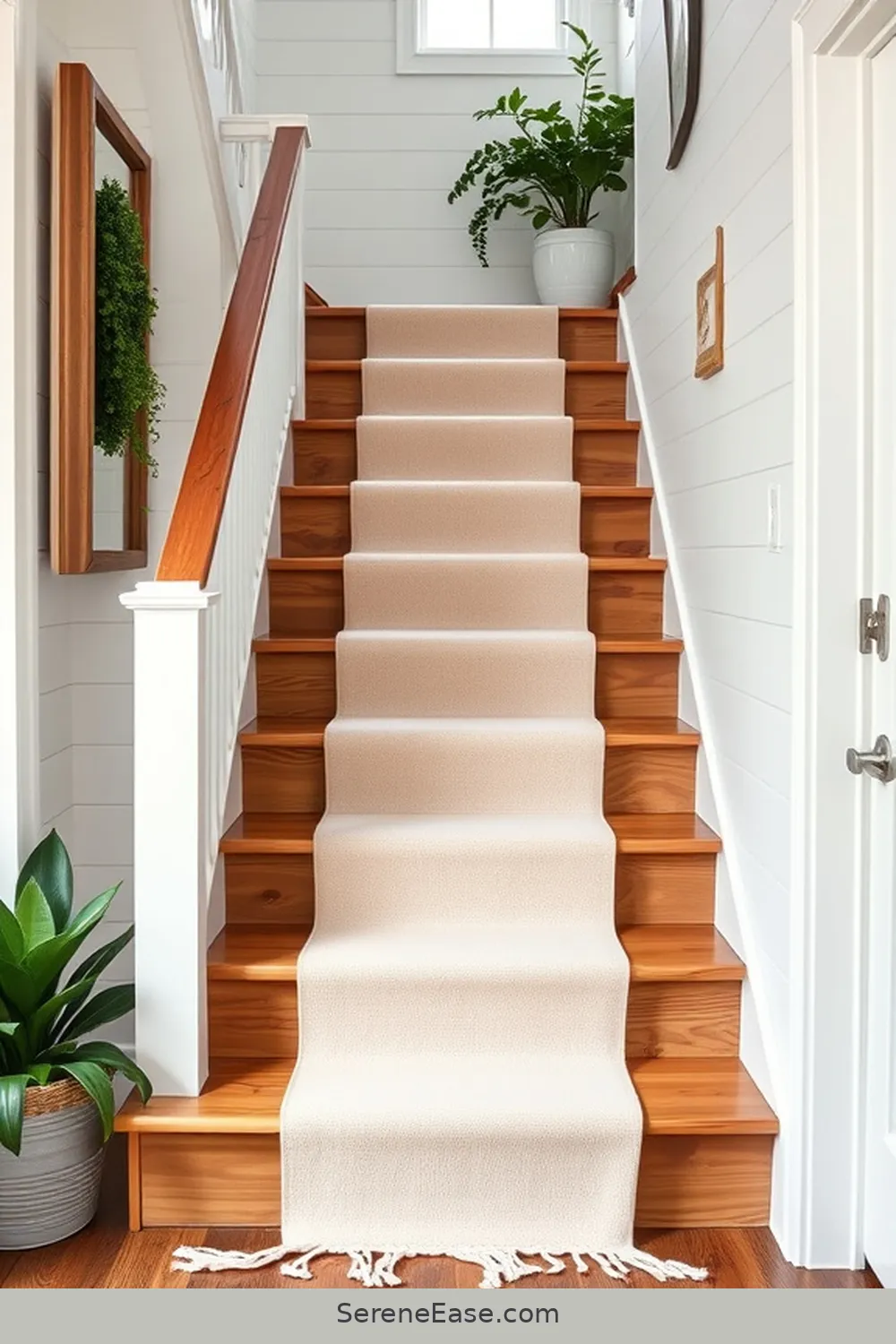 25 Ways to Incorporate Pastels in a Modern Farmhouse Hallway Style 19 Pastel Stair Runners for 25 Ways to Incorporate Pastels in a Modern Farmhouse Hallway Style