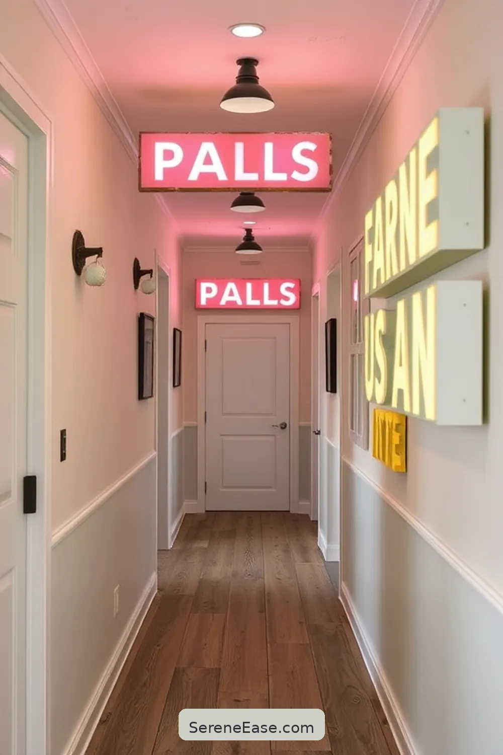 25 Ways to Incorporate Pastels in a Modern Farmhouse Hallway Style 18 Pastel Vintage Signage for 25 Ways to Incorporate Pastels in a Modern Farmhouse Hallway Style