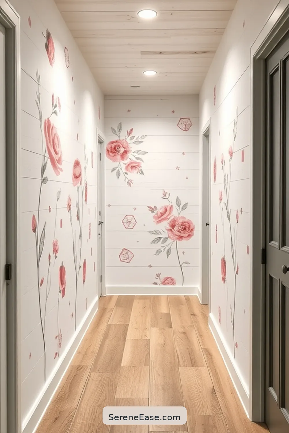 25 Ways to Incorporate Pastels in a Modern Farmhouse Hallway Style 15 Pastel Wall Decals for 25 Ways to Incorporate Pastels in a Modern Farmhouse Hallway Style