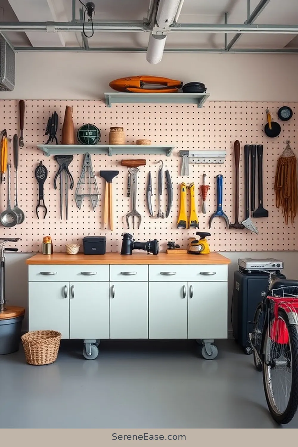 25 Ways to Incorporate Pastels in a Scandinavian-Style Garage 15 Hang Pastel Pegboards for 25 Ways to Incorporate Pastels in a Scandinavian-Style Garage