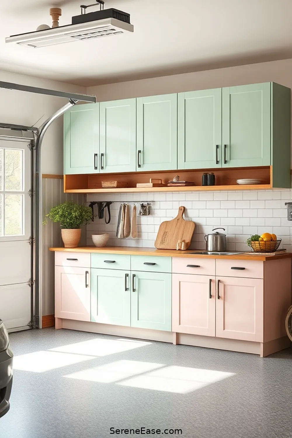 25 Ways to Incorporate Pastels in a Scandinavian-Style Garage 14 Install Pastel Cabinets for 25 Ways to Incorporate Pastels in a Scandinavian-Style Garage