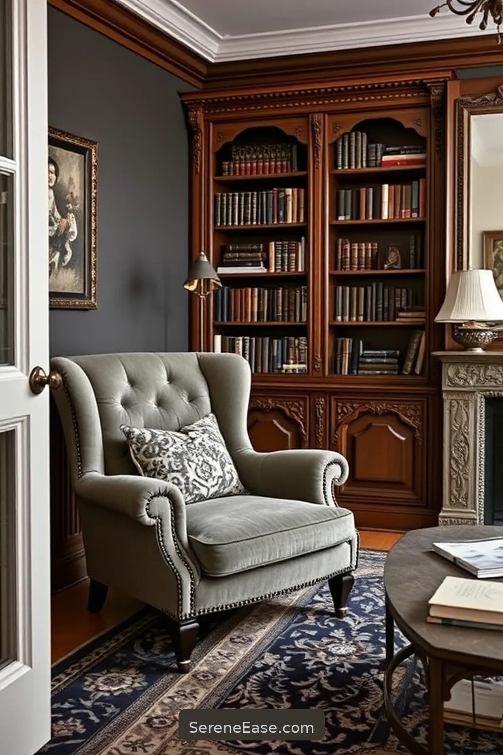 25 Ways to Infuse Black and White Bohemian Style Into Your Library 6 Choose Vintage-Inspired Furniture for 25 Ways to Infuse Black and White Bohemian Style Into Your Library