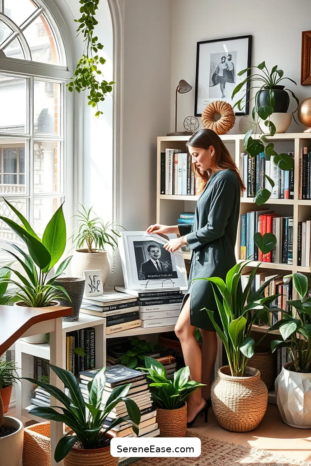 25 Ways to Infuse Black and White Bohemian Style Into Your Library 22 Create a Boho Book Display for 25 Ways to Infuse Black and White Bohemian Style Into Your Library
