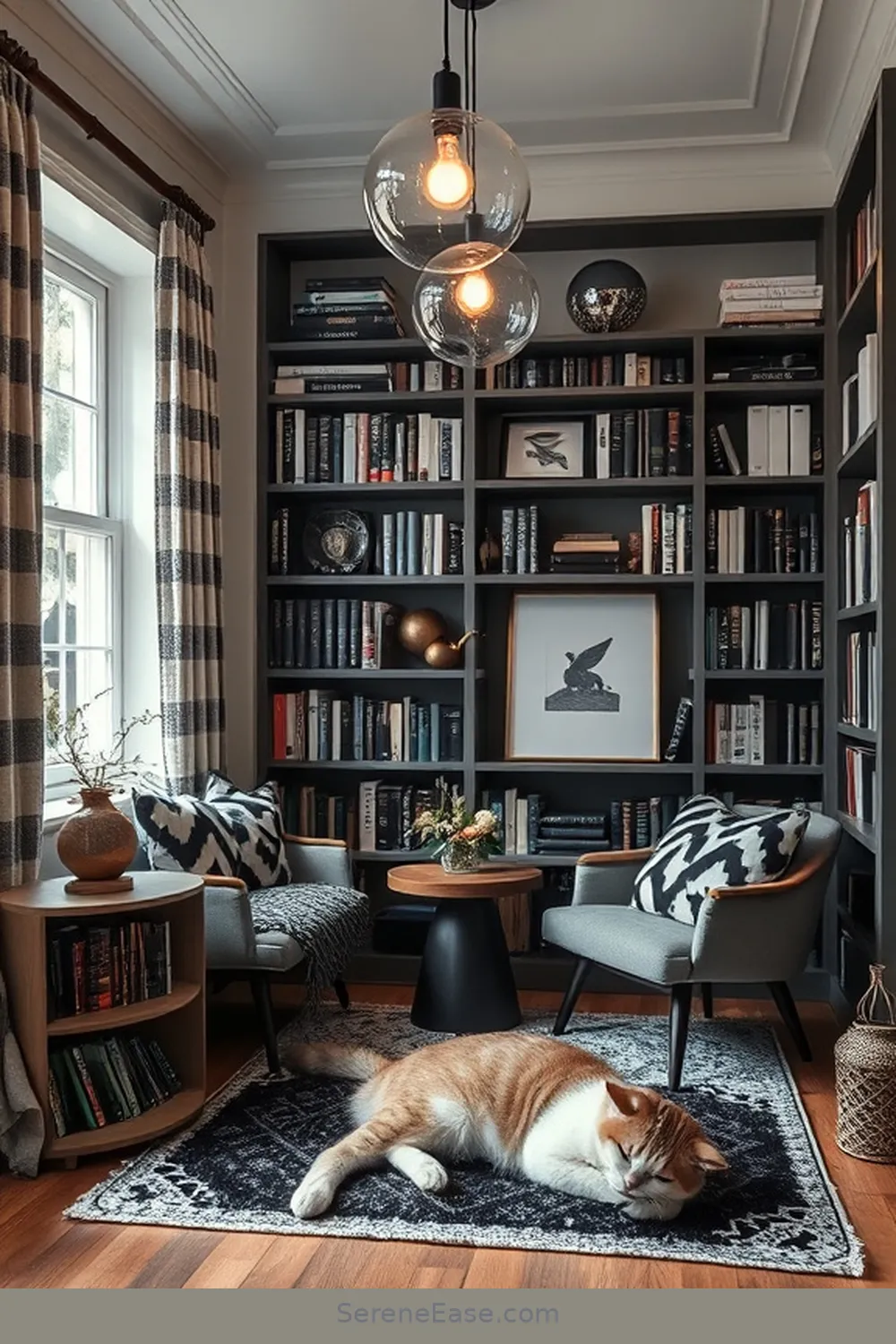 25 Ways to Infuse Black and White Bohemian Style Into Your Library 25 Incorporate Soft Lighting Options for 25 Ways to Infuse Black and White Bohemian Style Into Your Library