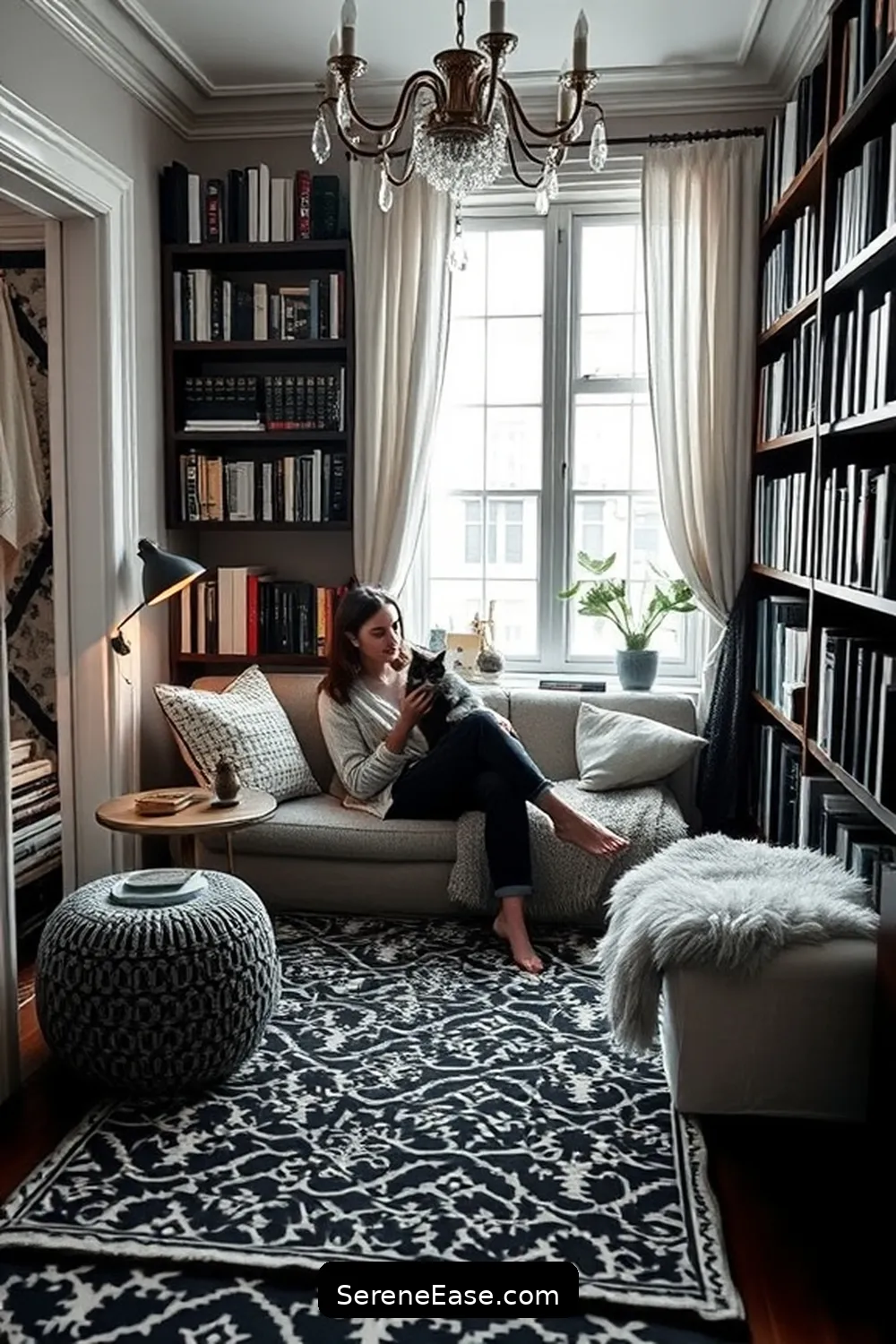 25 Ways to Infuse Black and White Bohemian Style Into Your Library 24 Use a Black and White Color Palette for 25 Ways to Infuse Black and White Bohemian Style Into Your Library
