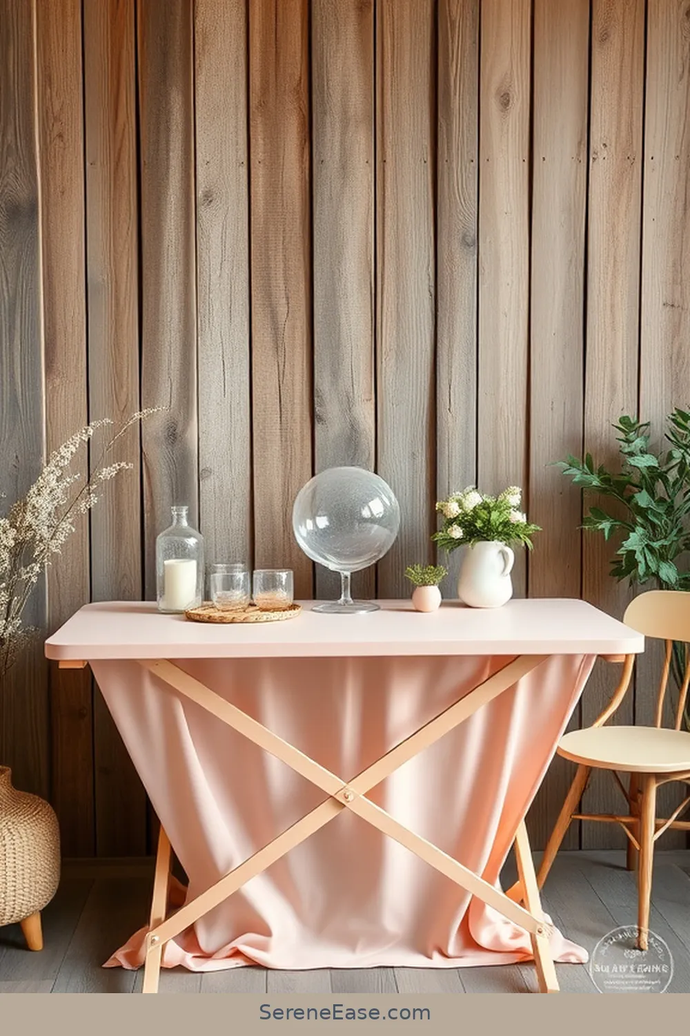 25 Ways to Use Pastels in Your Modern Farmhouse Garage Style 17 Add a Soft Peach Folding Table for 25 Ways to Use Pastels in Your Modern Farmhouse Garage Style