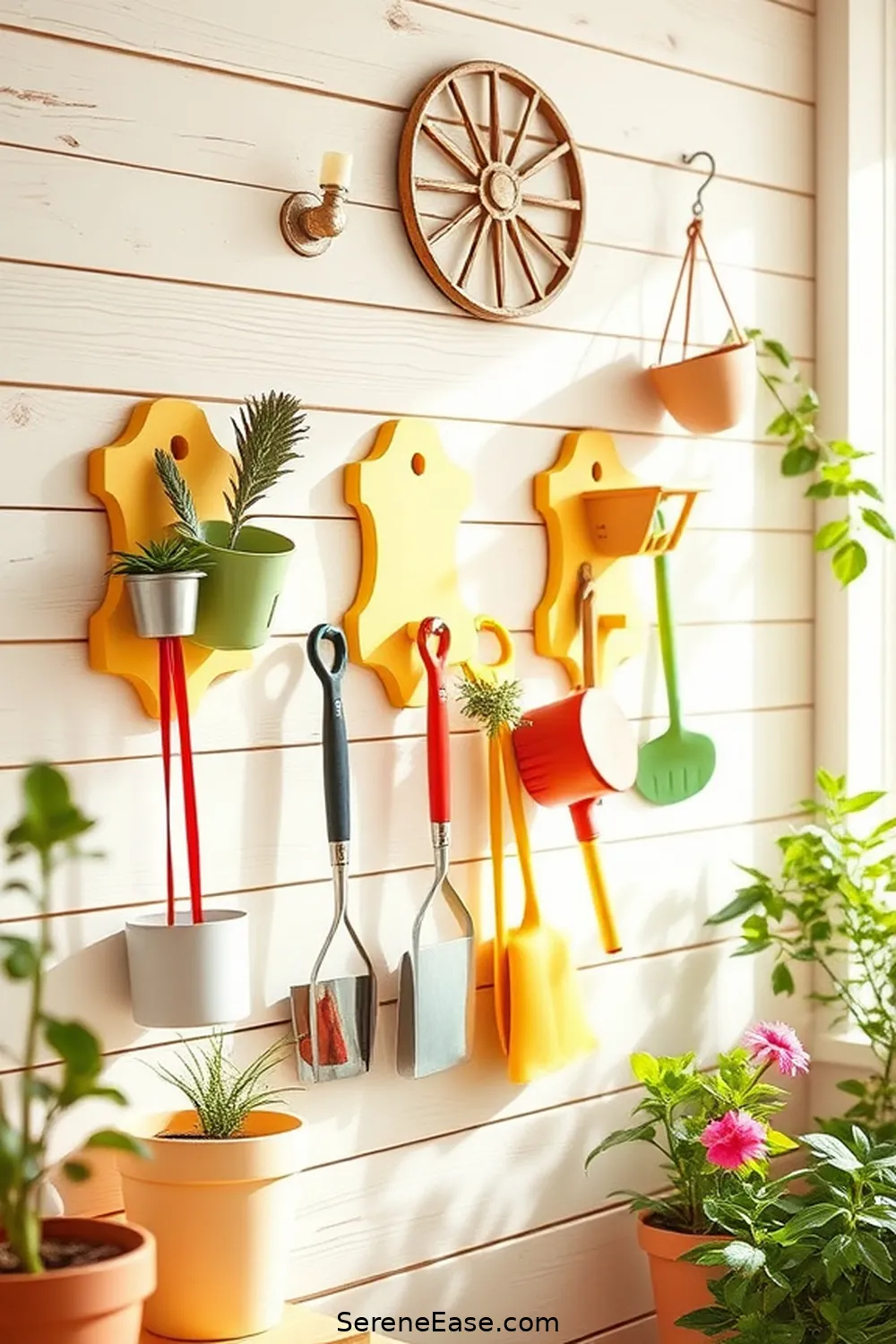 25 Ways to Use Pastels in Your Modern Farmhouse Garage Style 6 Install Pastel Yellow Wall Hooks for 25 Ways to Use Pastels in Your Modern Farmhouse Garage Style