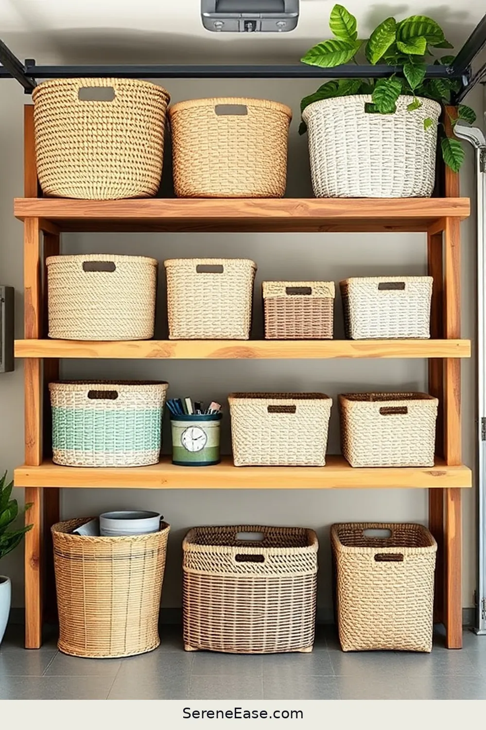 25 Ways to Use Pastels in Your Modern Farmhouse Garage Style 13 Use Pastel-Colored Baskets for Organization for 25 Ways to Use Pastels in Your Modern Farmhouse Garage Style