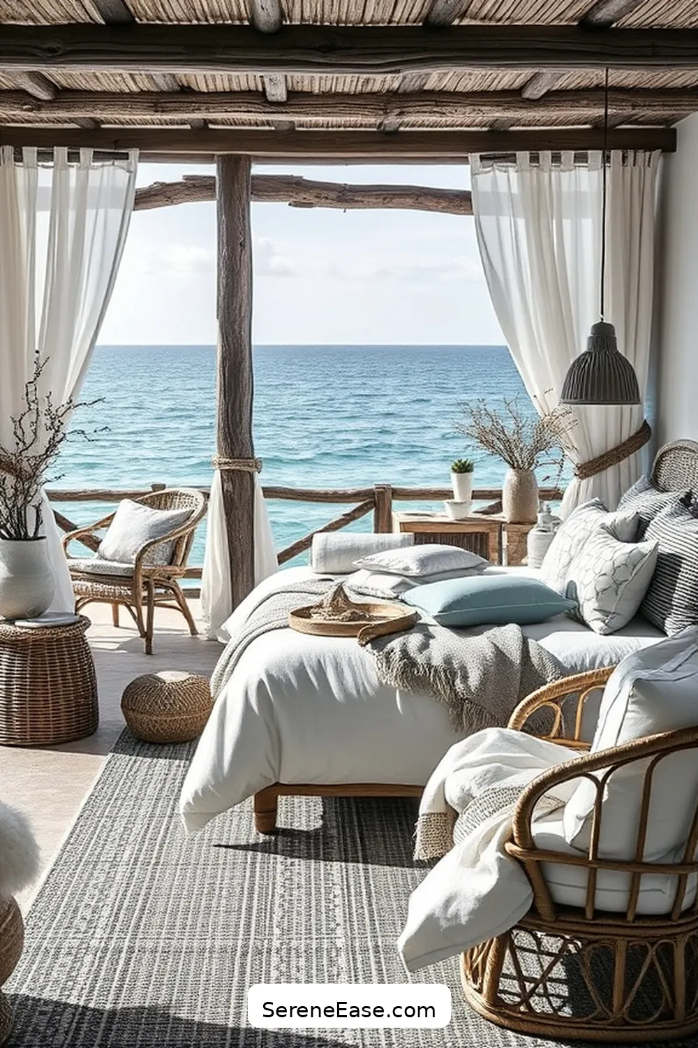 Achieve Black and White Coastal Bedroom Style 5 Incorporating Natural Textures for Achieve Black and White Coastal Bedroom Style