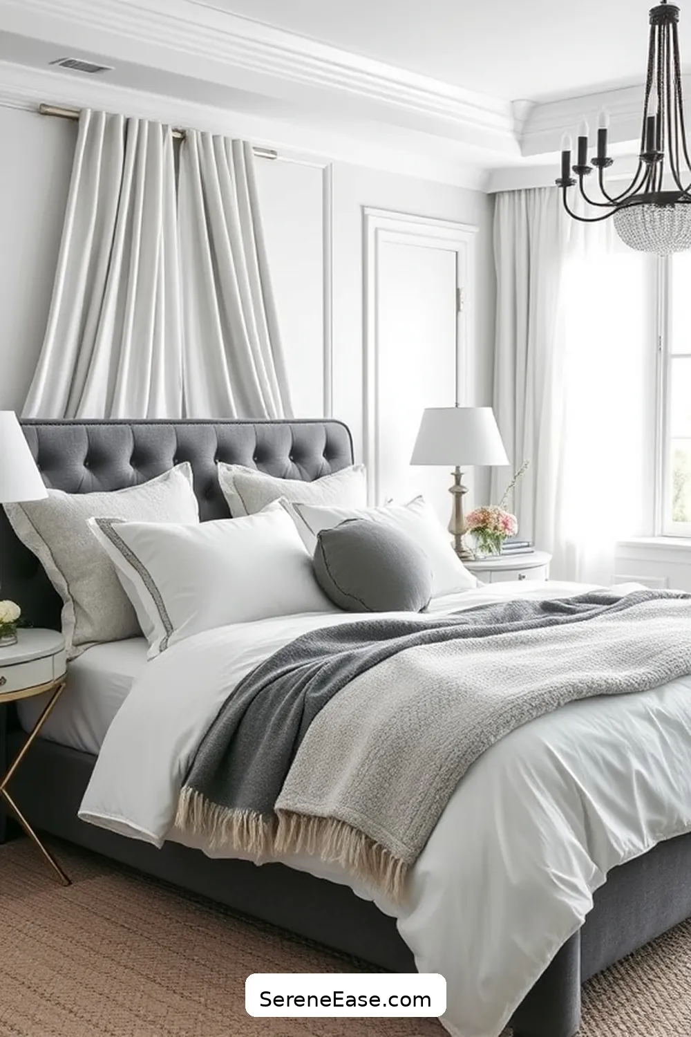 Achieve Black and White Coastal Bedroom Style 7 Layering Bedding for Comfort and Style for Achieve Black and White Coastal Bedroom Style