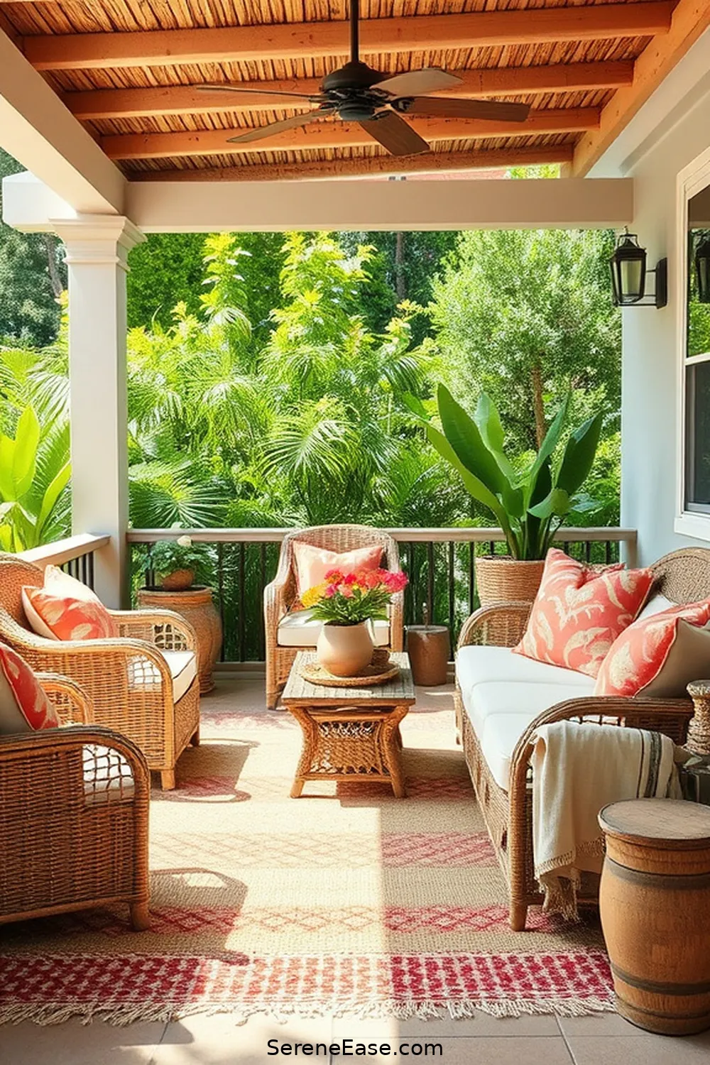 Achieve Bold and Bright Coastal Style for Your Outdoor Patio 3 Incorporating Textures for a Layered Look for Achieve Bold and Bright Coastal Style for Your Outdoor Patio