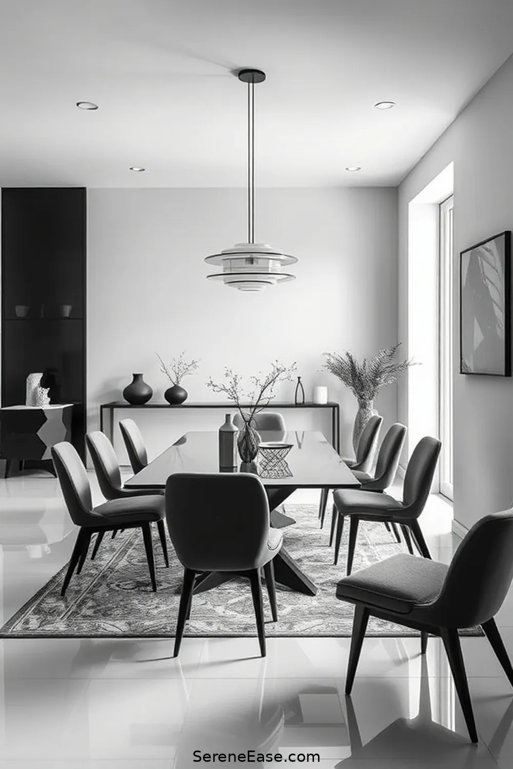 Achieve a Black and White Mid-Century Modern Dining Room Style 9 Maintaining a Minimalist Approach for Achieve a Black and White Mid-Century Modern Dining Room Style