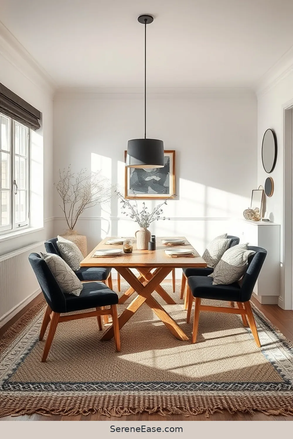 Achieve a Black and White Scandinavian Dining Room With This Step-By-Step Guide 7 Adding Textures for Warmth for Achieve a Black and White Scandinavian Dining Room With This Step-By-Step Guide