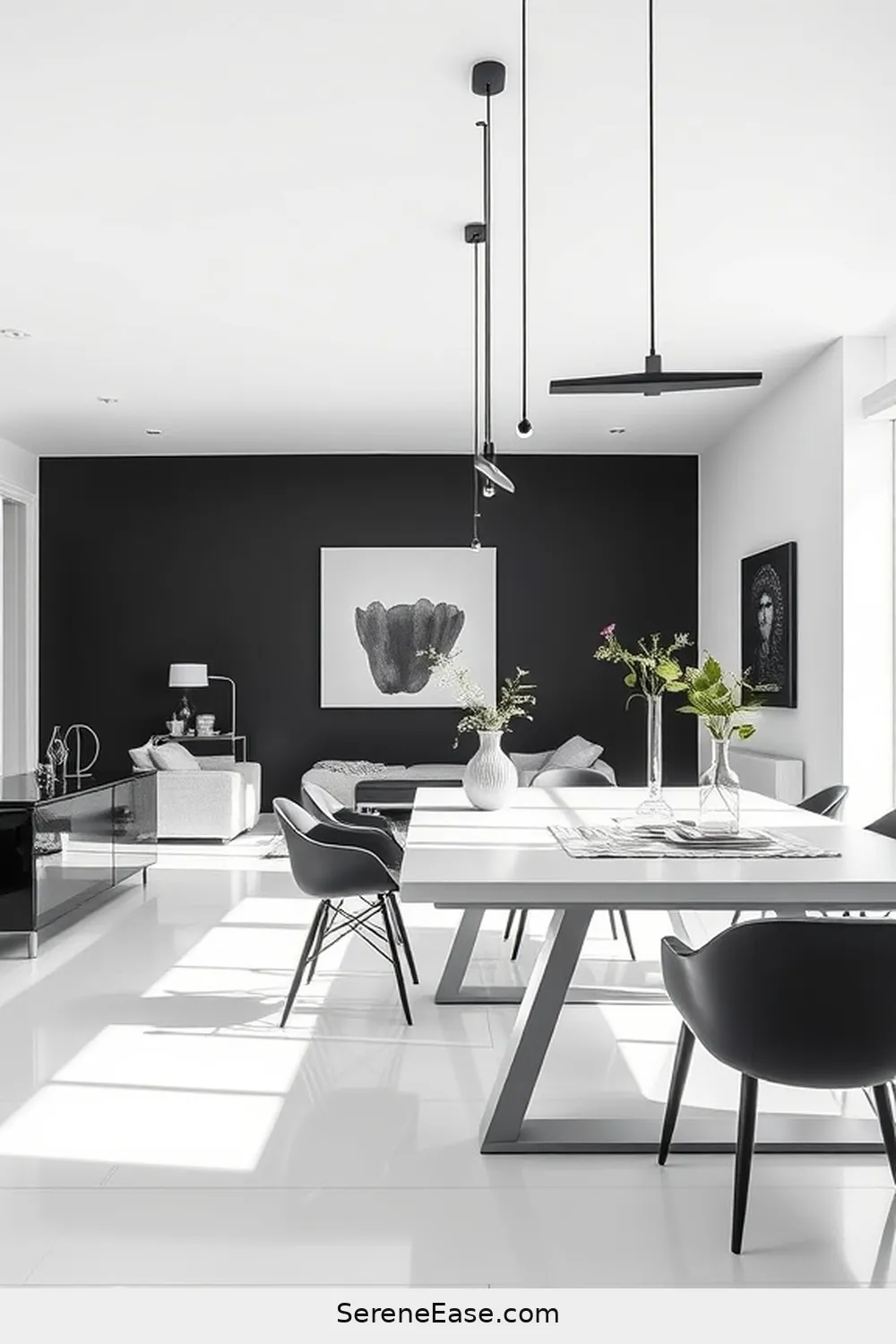 Achieve a Black and White Scandinavian Dining Room With This Step-By-Step Guide 8 Utilizing Open Space Effectively for Achieve a Black and White Scandinavian Dining Room With This Step-By-Step Guide
