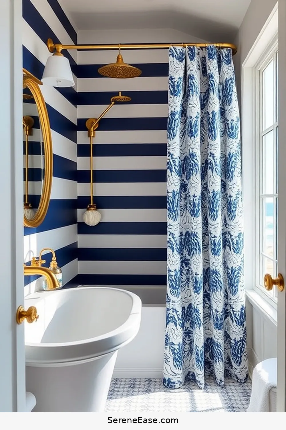 Achieve a Bold and Bright Coastal Bathroom Style 3 Incorporating Nautical Elements for Achieve a Bold and Bright Coastal Bathroom Style