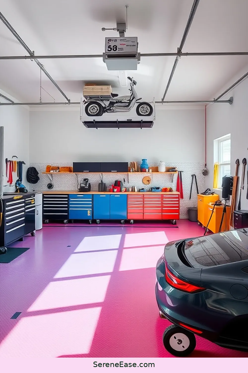 Achieve a Bold and Bright Garage With Minimalist Style 11 Creating Defined Zones for Activities for Achieve a Bold and Bright Garage With Minimalist Style