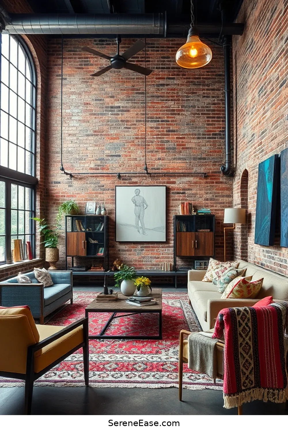 Achieve a Bold and Bright Industrial Living Room Style 2 Embrace Exposed Materials and Textures for Achieve a Bold and Bright Industrial Living Room Style