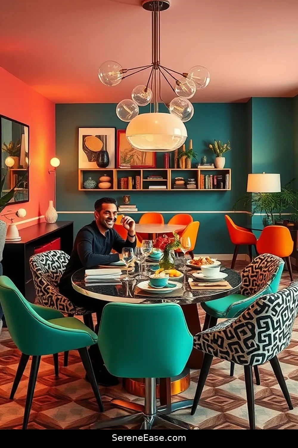 Achieve a Bold and Bright Mid-Century Modern Dining Room 3 Choosing the Right Color Palette for Achieve a Bold and Bright Mid-Century Modern Dining Room