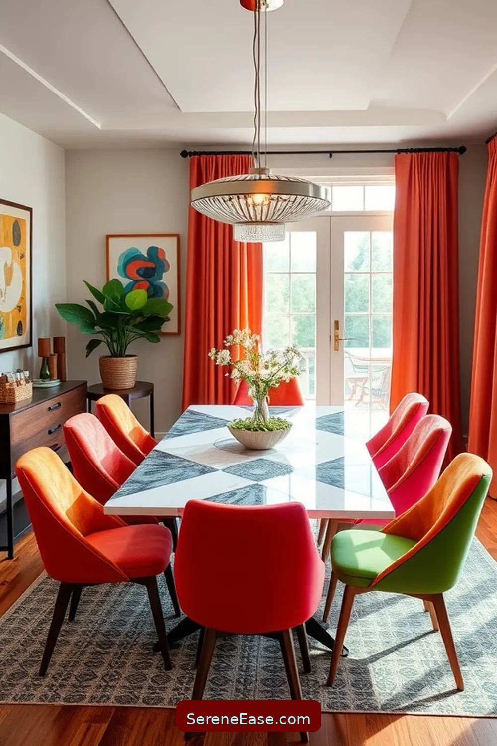 Achieve a Bold and Bright Mid-Century Modern Dining Room 5 Incorporating Iconic Lighting Fixtures for Achieve a Bold and Bright Mid-Century Modern Dining Room