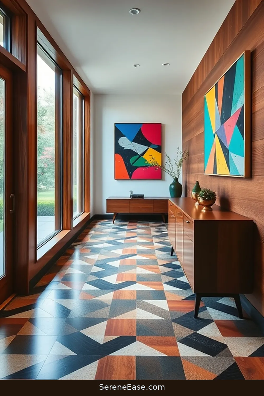 Understanding Mid-Century Modern Design Principles for Achieve a Bold and Bright Mid-Century Modern Hallway Style