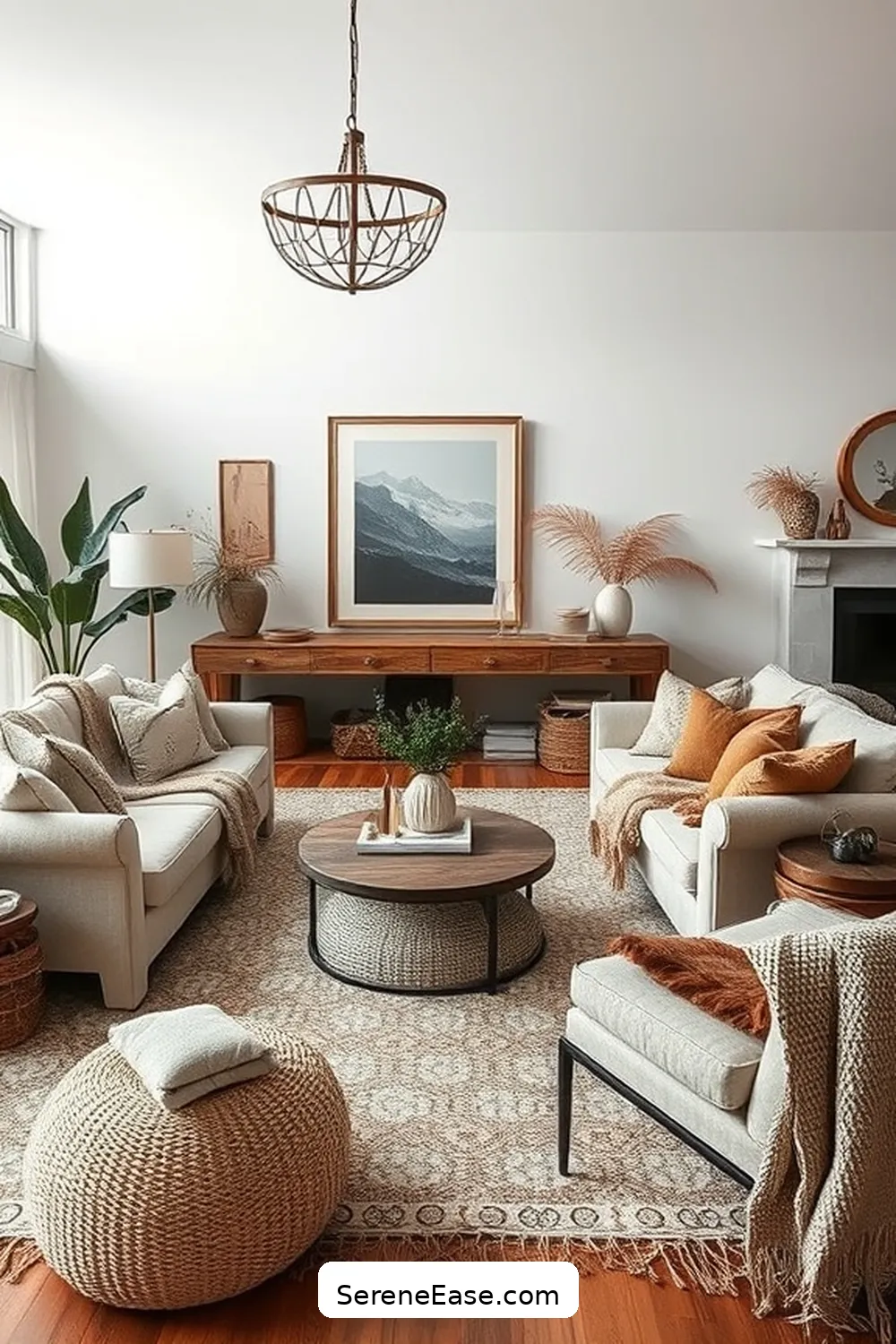 Achieve a Monochromatic Bohemian Style in Your Living Room 9 Balancing Functionality and Aesthetics for Achieve a Monochromatic Bohemian Style in Your Living Room