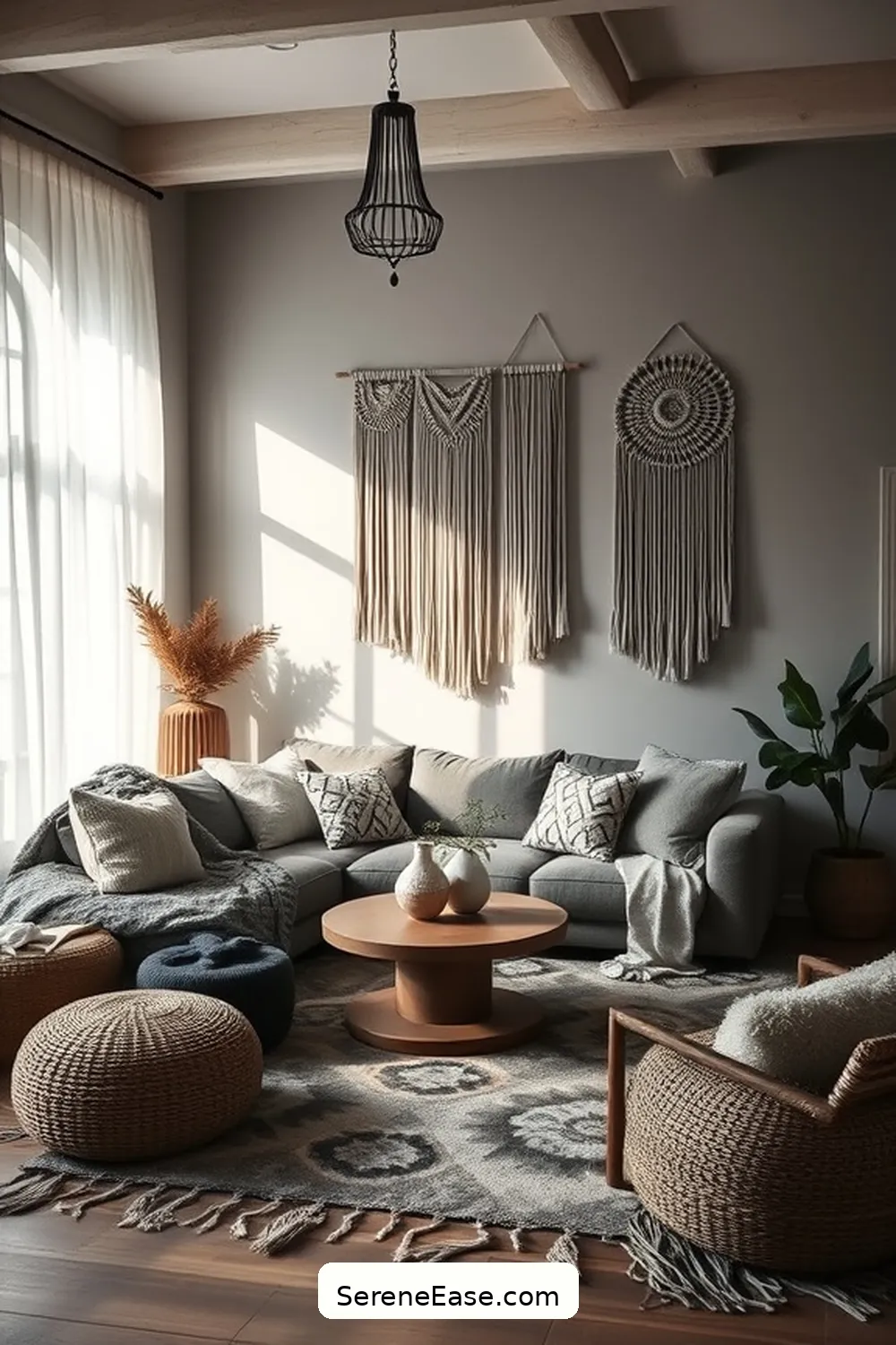Achieve a Monochromatic Bohemian Style in Your Living Room 3 Layering Textures for Depth for Achieve a Monochromatic Bohemian Style in Your Living Room