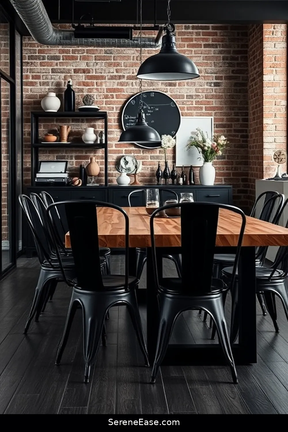 Achieving Black and White in Your Industrial Style Dining Room 2 Embracing Industrial Materials for Achieving Black and White in Your Industrial Style Dining Room