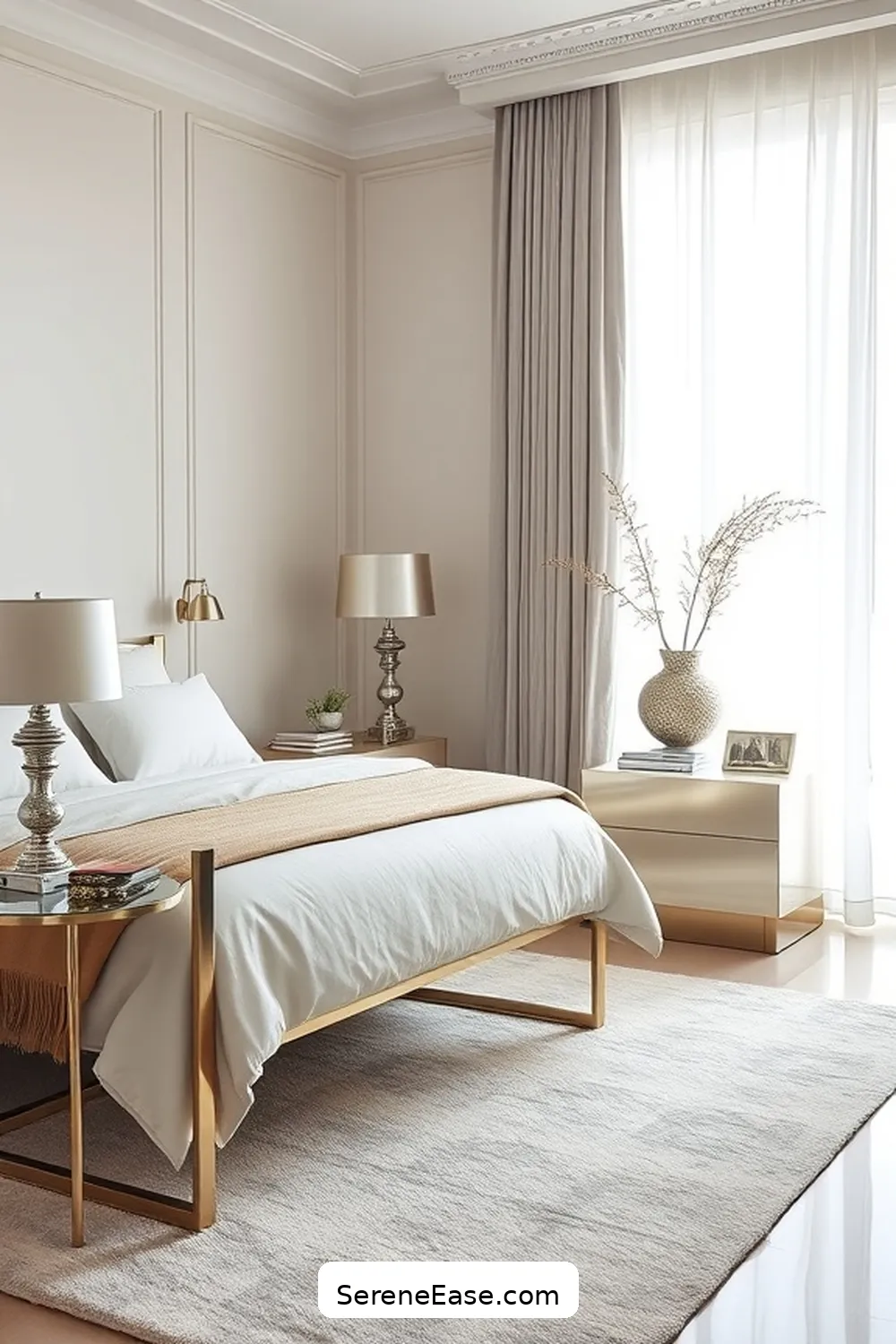 Achieving Minimalist Style With Metallic Accents in Your Bedroom 6 Accessorizing With Metallic Touches for Achieving Minimalist Style With Metallic Accents in Your Bedroom