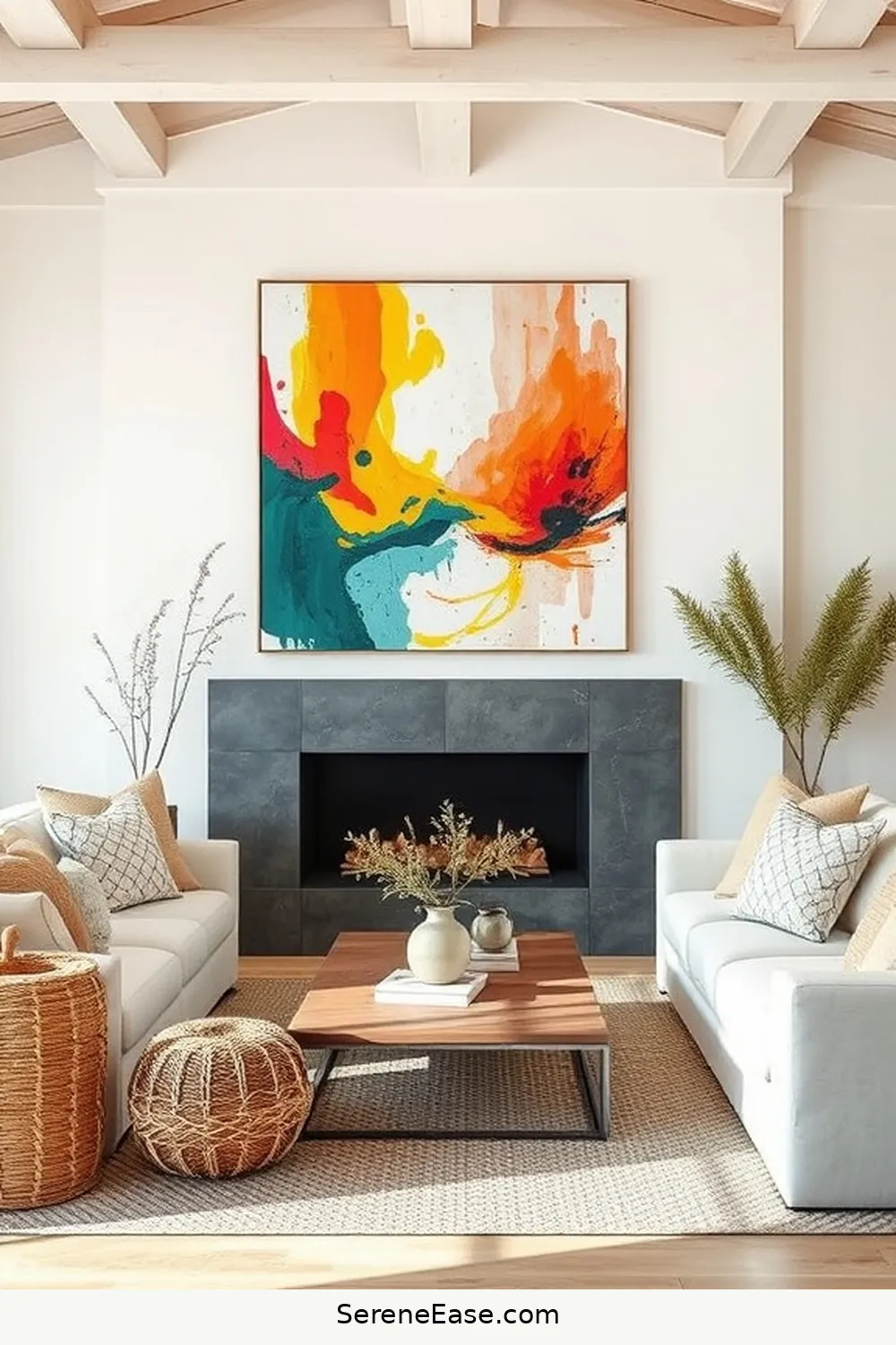 Achieving Neutral Tones in Your Coastal Living Room Style 9 Creating a Focal Point With Art for Achieving Neutral Tones in Your Coastal Living Room Style