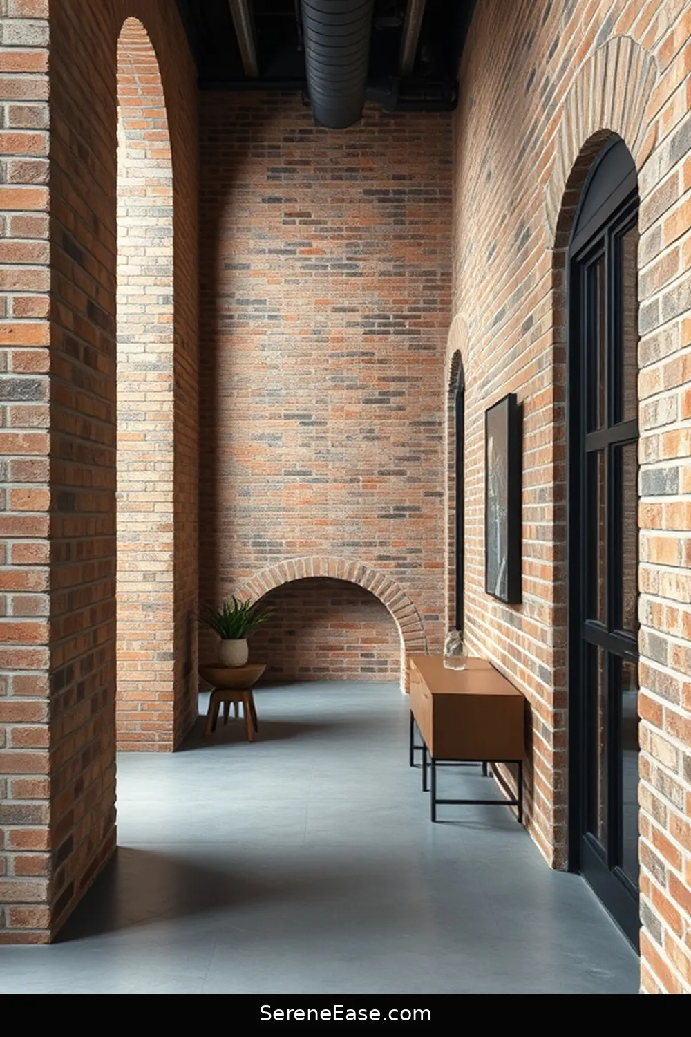 Achieving Neutral Tones in Your Industrial-Style Hallway 9 Highlighting Exposed Brick for Achieving Neutral Tones in Your Industrial-Style Hallway