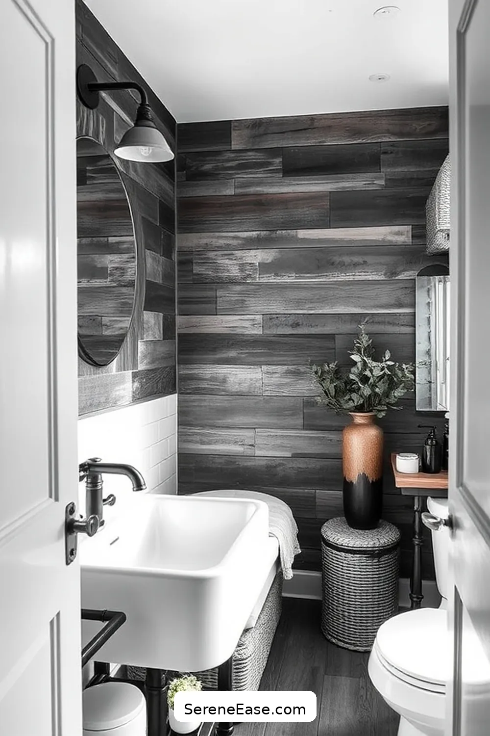 Tips for Maintaining a Cohesive Look for Achieving a Black and White Rustic Bathroom Style