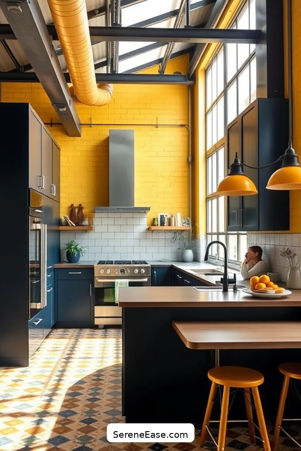 Achieving a Bold and Bright Industrial Kitchen Style 3 Choosing a Bold Color Palette for Achieving a Bold and Bright Industrial Kitchen Style